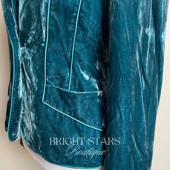 Extremely Rare Teal Velvet Blazer ASO Lorelai Gilmore Girls As Seen On Classic - Picture 11 of 12